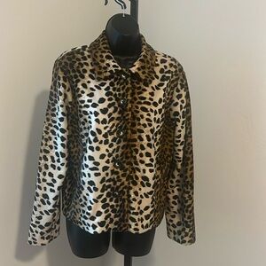 Sharon Young Sportwear Cheetah Print Jacket. Preloved